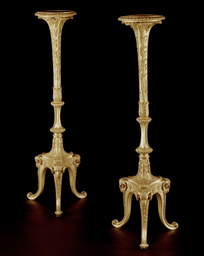 A PAIR OF GEORGE III GILTWOOD TORCHÉRES  | MasterArt
